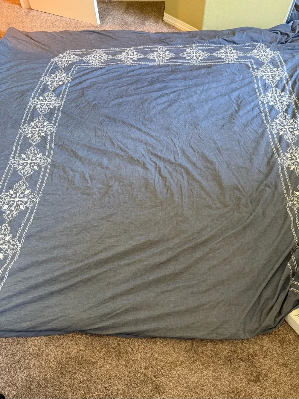 Emerson Quilted Coverlet Set in Slate Gray